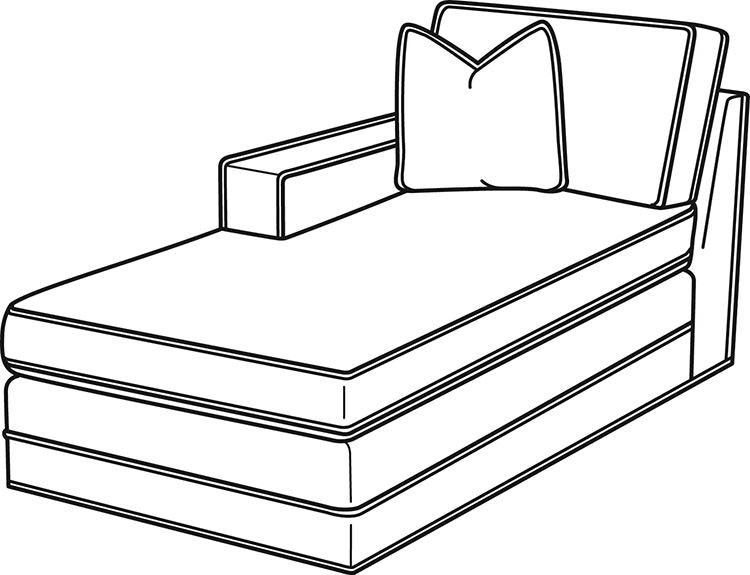 Lexington Bedford LAF Chaise 6400-75L