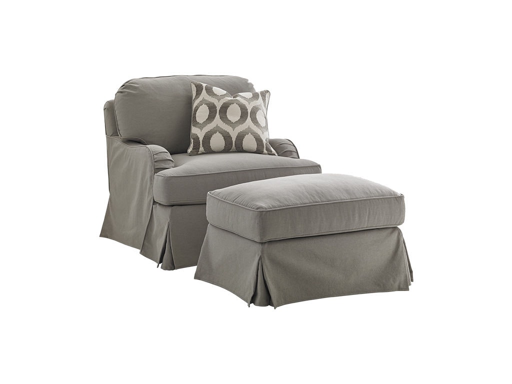 Lexington Stowe Slipcover Ottoman 7476-44GY