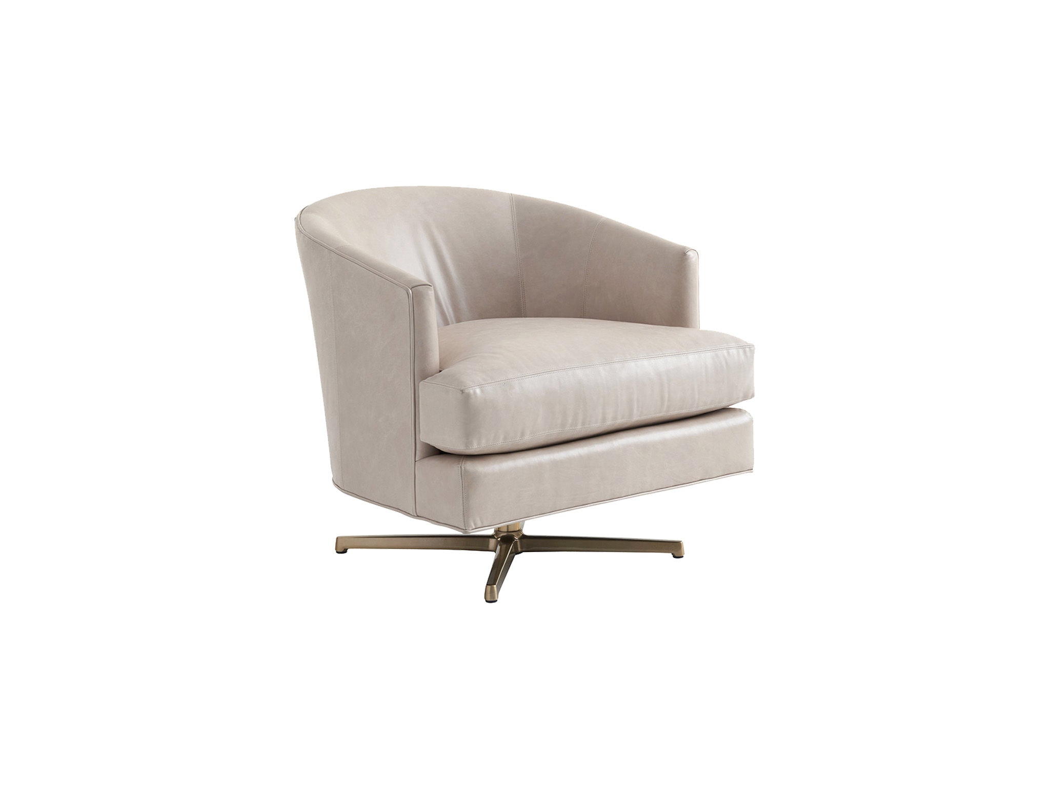 Lexington Graves Leather Swivel Chair (Brass) LL7654-11BSW