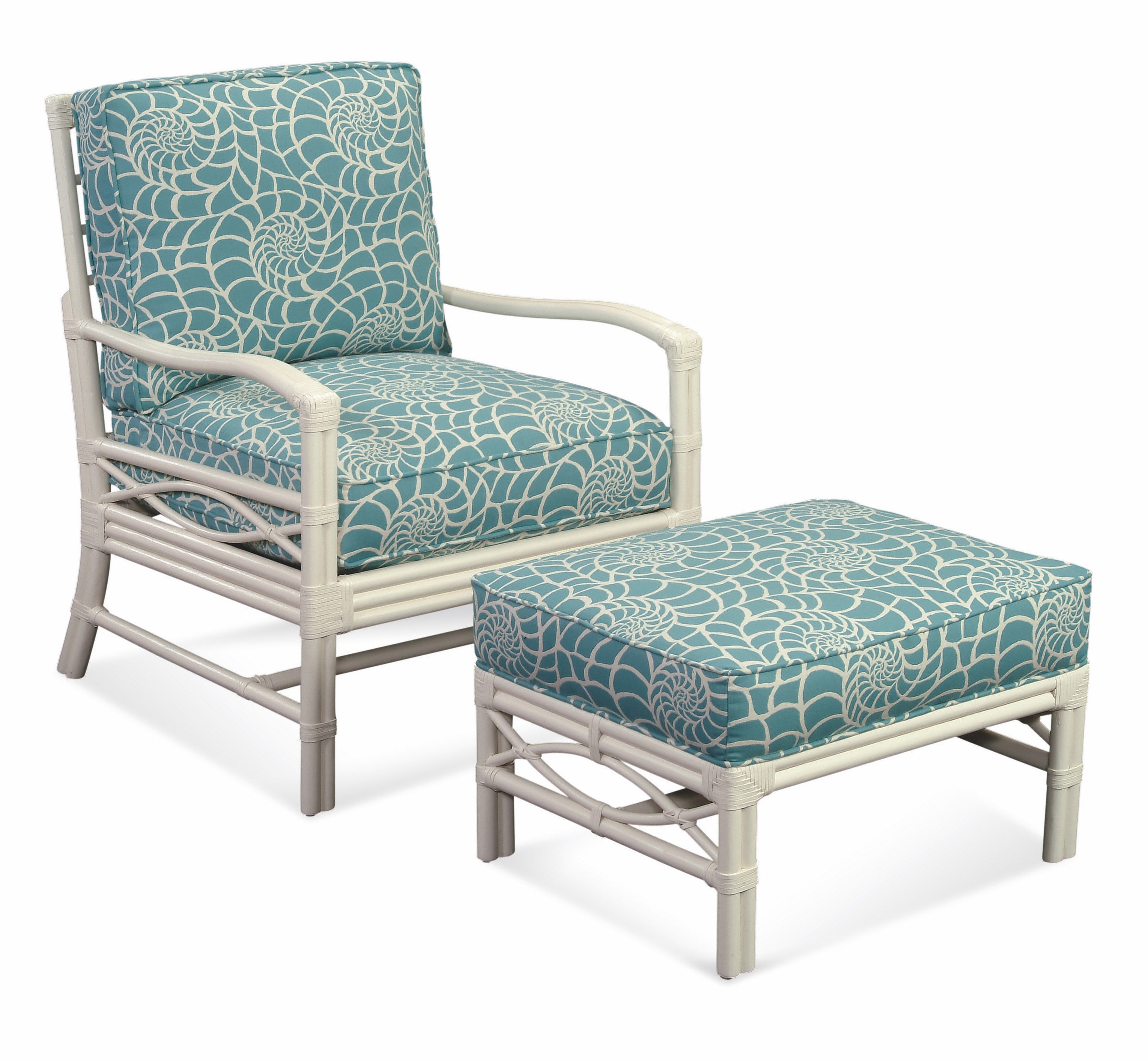 Braxton Culler Manchester Wicker Chair and Ottoman 1919-CO-SET