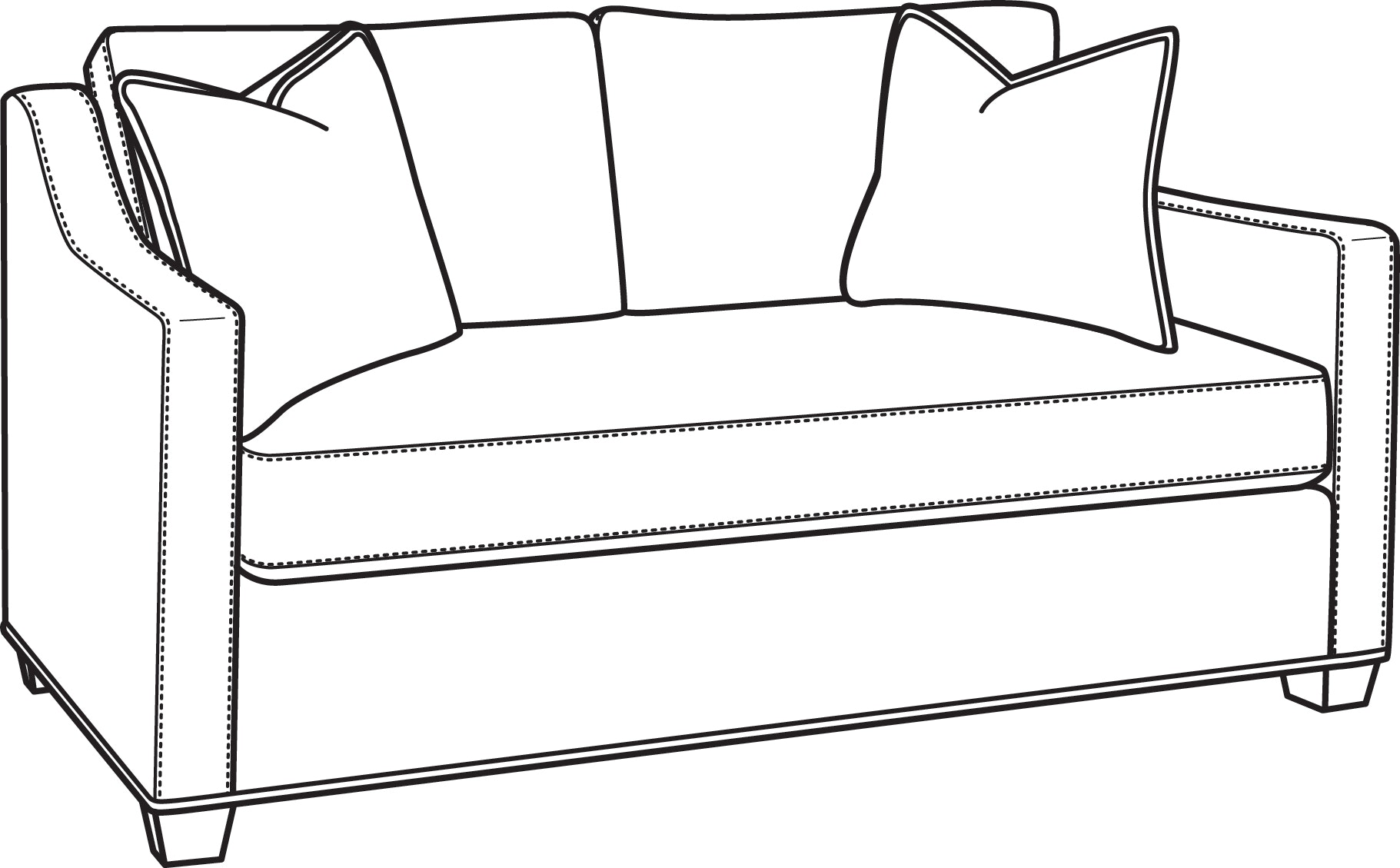 Braxton Culler Oliver Bench Seat Loveseat 731-0191