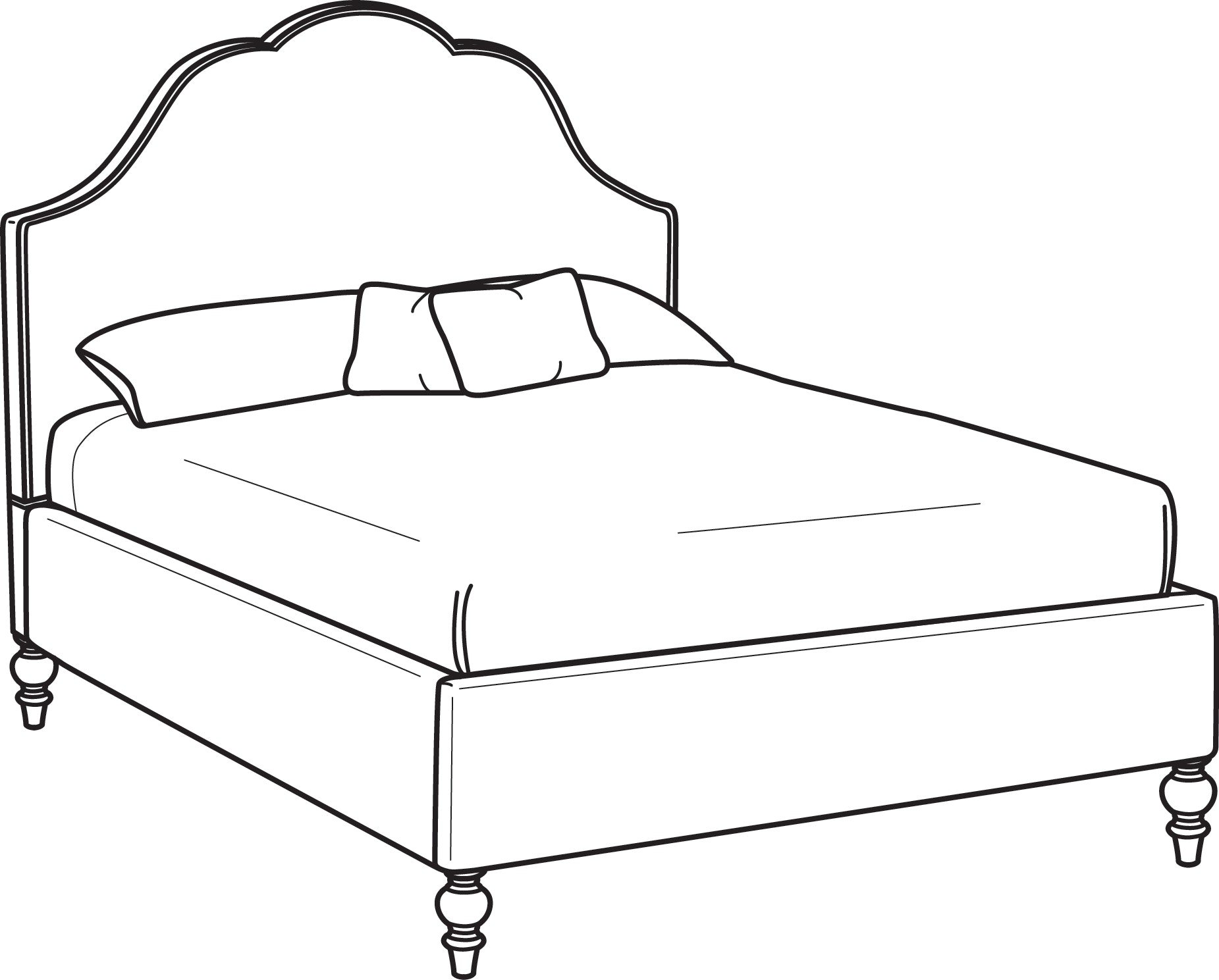Braxton Culler Maeve Queen Upholstered Bed with Turned Leg 815-021