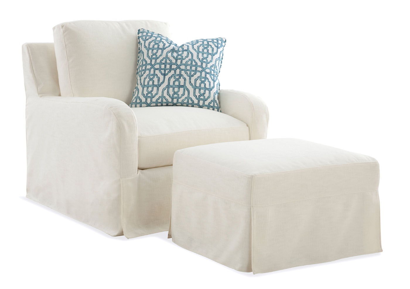 Braxton Culler Halsey Slipcovered Chair and Ottoman 5745-CO-SET