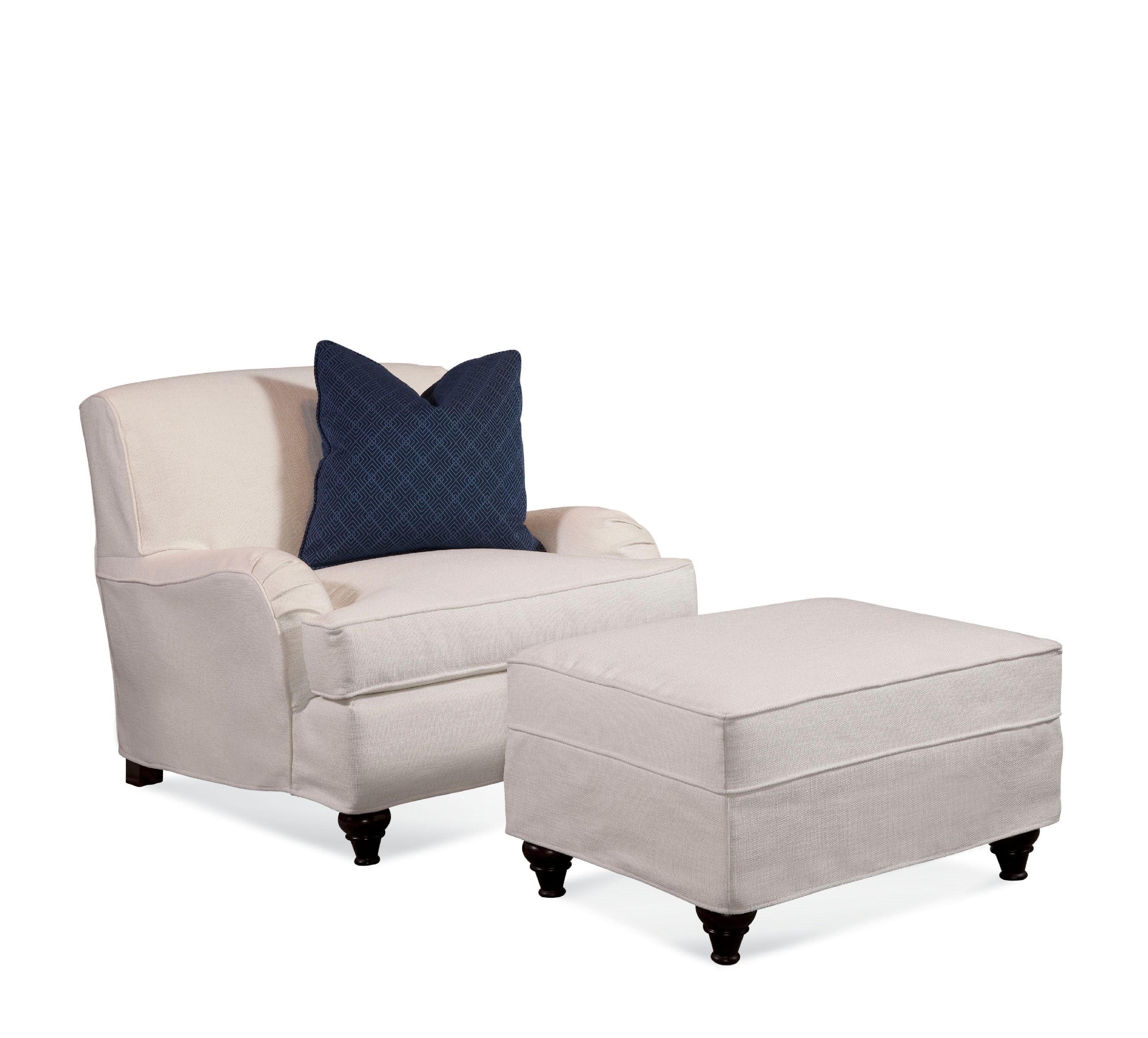 Braxton Culler Crown Estate Slipcovered Chair and Ottoman 712-CO-SET