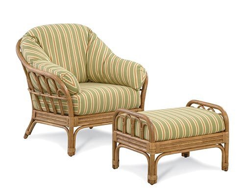 Braxton Culler Moss Landing Wicker Chair and Ottoman 901-CO-SET