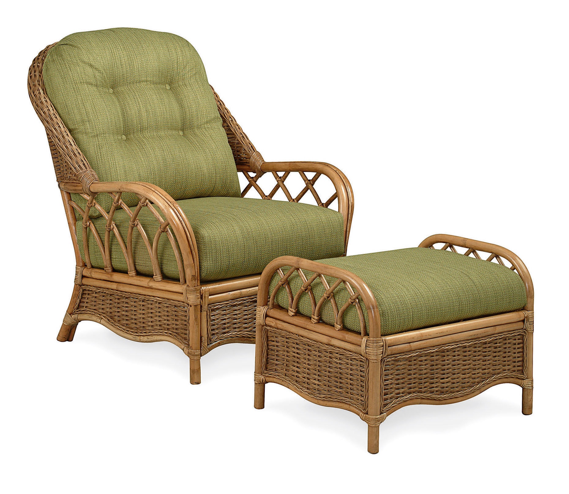 Braxton Culler Everglade Wicker Chair and Ottoman 905-CO-SET