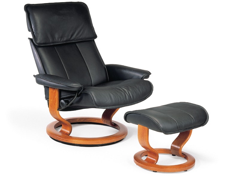 Stressless by Ekornes Stressless Admiral Large Classic Base Chair and Ottoman 1061015