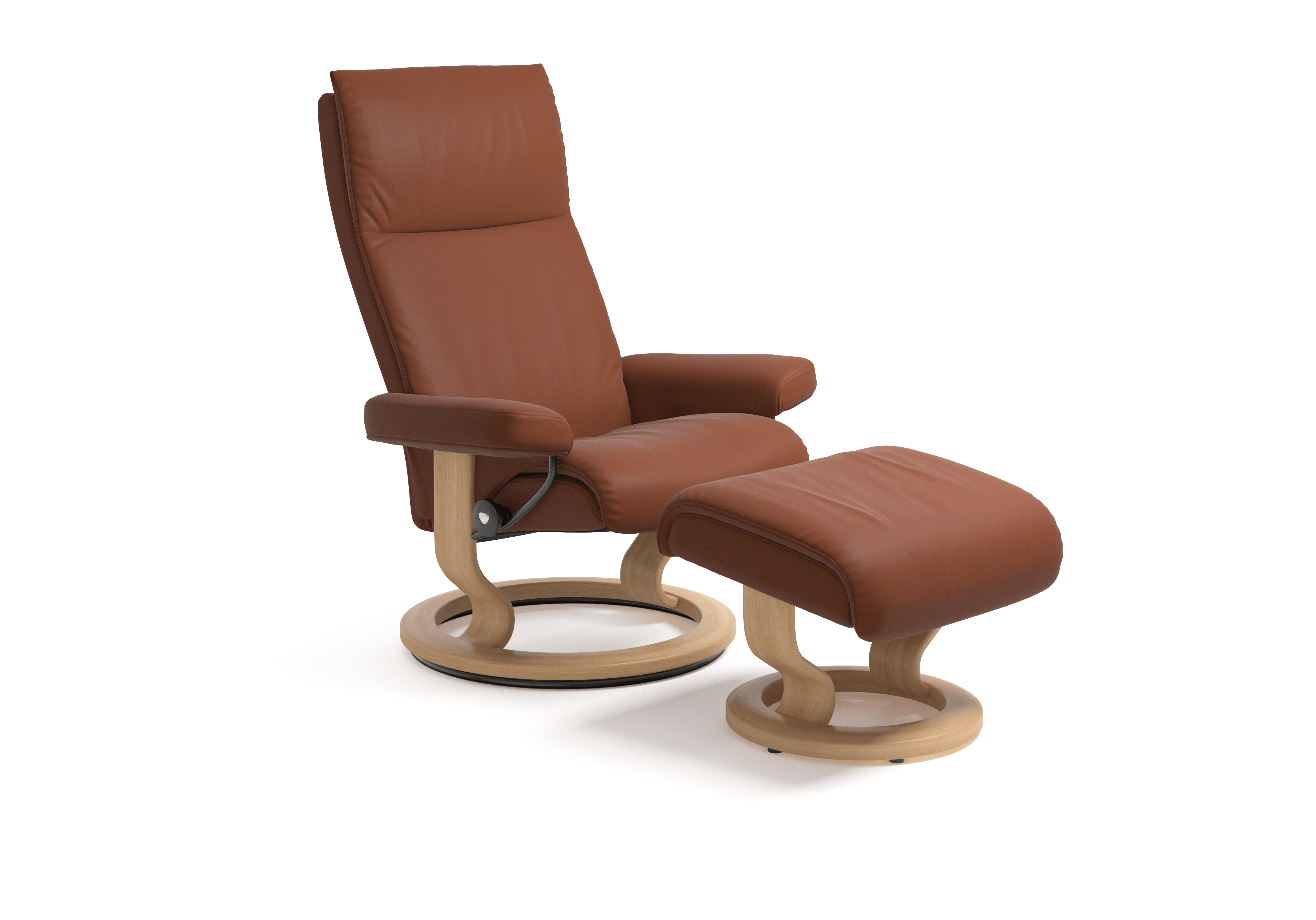 Stressless by Ekornes Stressless Aura Small Classic Base Chair and Ottoman 1342015